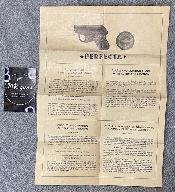 Perfecta AStart Starting Pistol (Brown Box). MK Guns