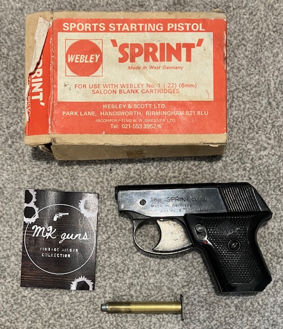 Webley SPRINT Sports Starting Pistol. MK Guns