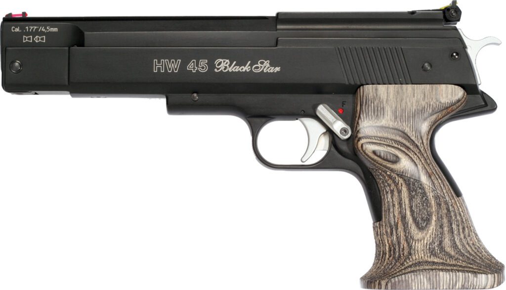 WEIHRAUCH HW45 BLACK STAR OVER LEVER AIR PISTOL REVIEW.