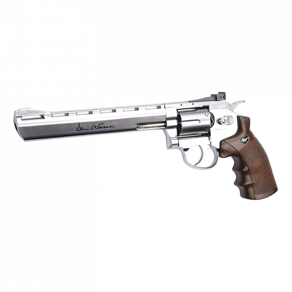 DAN WESSON 8″ SILVER .177 CO2 REVOLVER REVIEW.