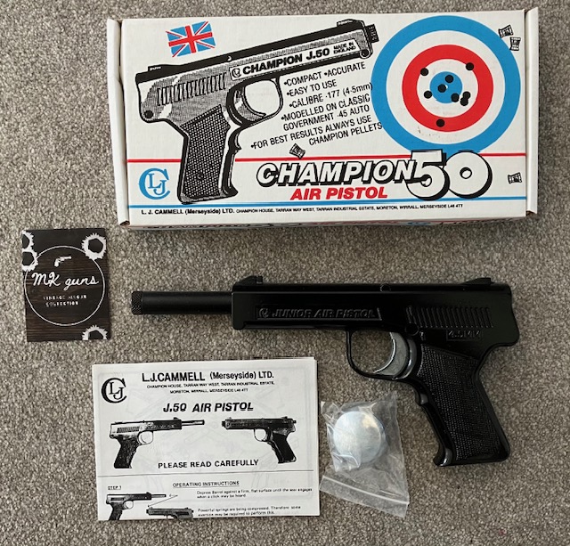 L.J Cammell Champion J50 .177 Pop Out Pistol. MK Guns