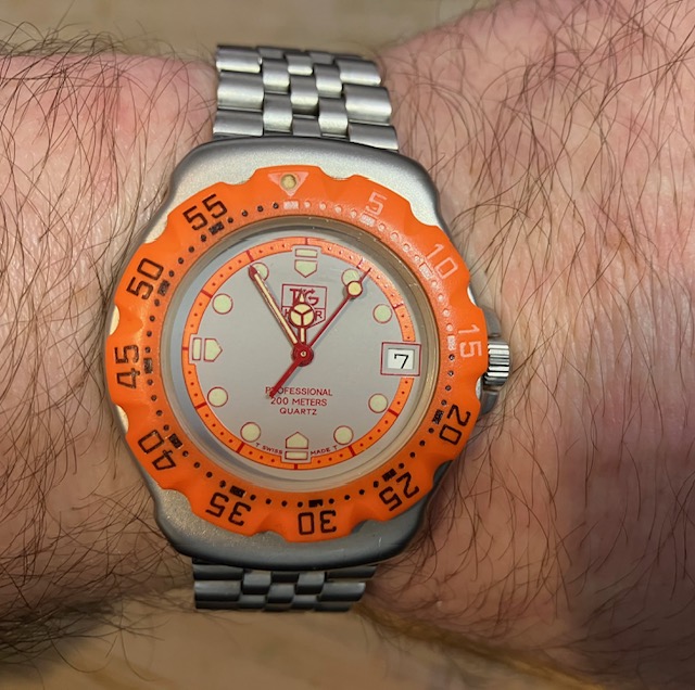 TAG Heuer 373.513 Orange Mid Size Formula 1 Watch.